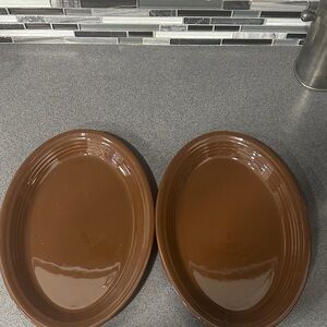 Fiestaware Brown Oval Platters